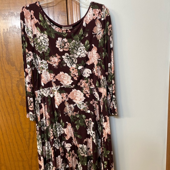 LOFT OUTLET UEC Womens size XL red floral 3/4 length sleeve white green burgundy - Picture 14 of 15